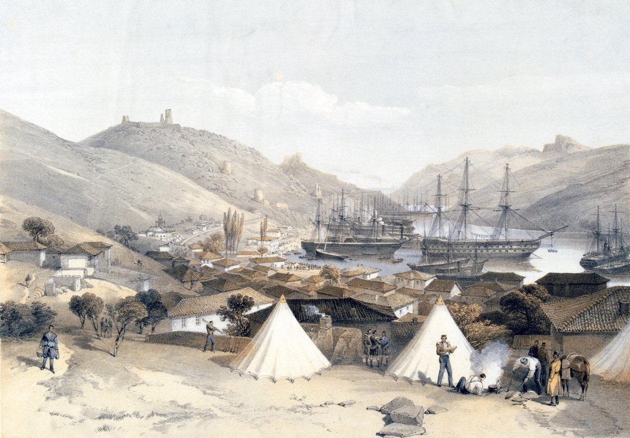 "Balaklava blickar mot havet", 1855. av W Walton