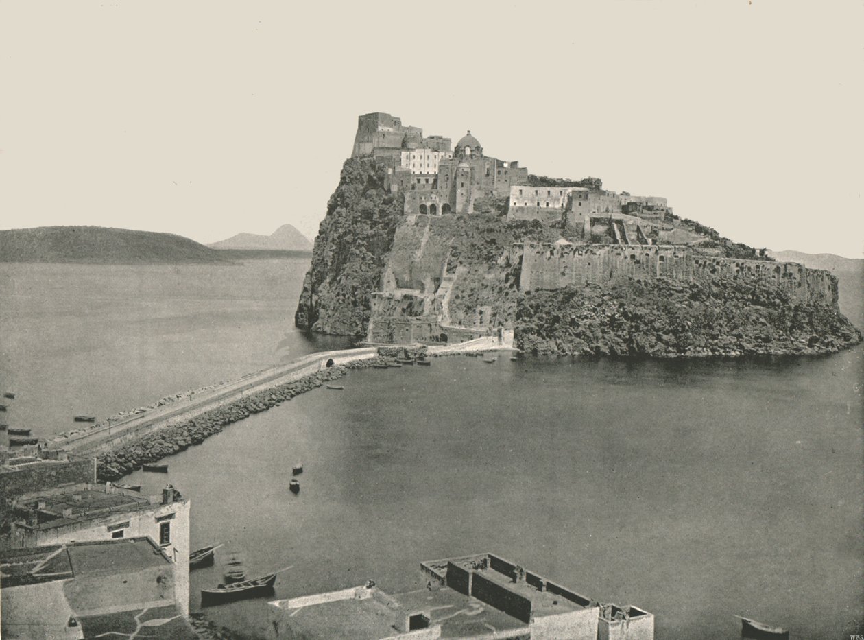 Aragonese slott, Ischia, Italien, 1895. av W and S Ltd