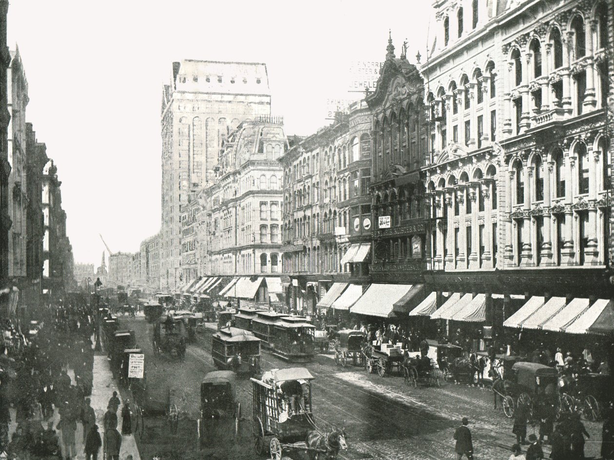 State Street, Chicago, USA, 1895. av W and S Ltd