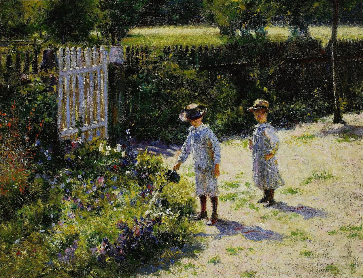 Barn i trädgården av Władysław Podkowiński