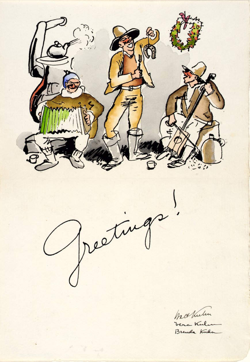 Julhälsningar 1934 av Walt Kuhn