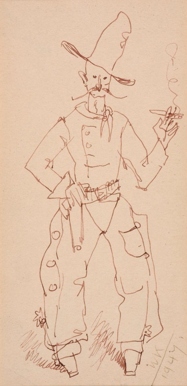 Cowboy röker av Walt Kuhn