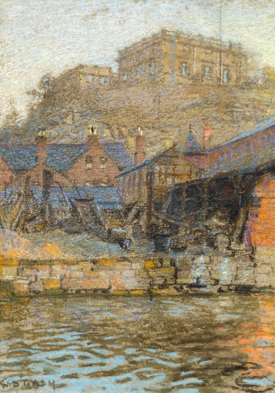 En vy av Nothigham Castle från kanalen av Walter Bonner Gash