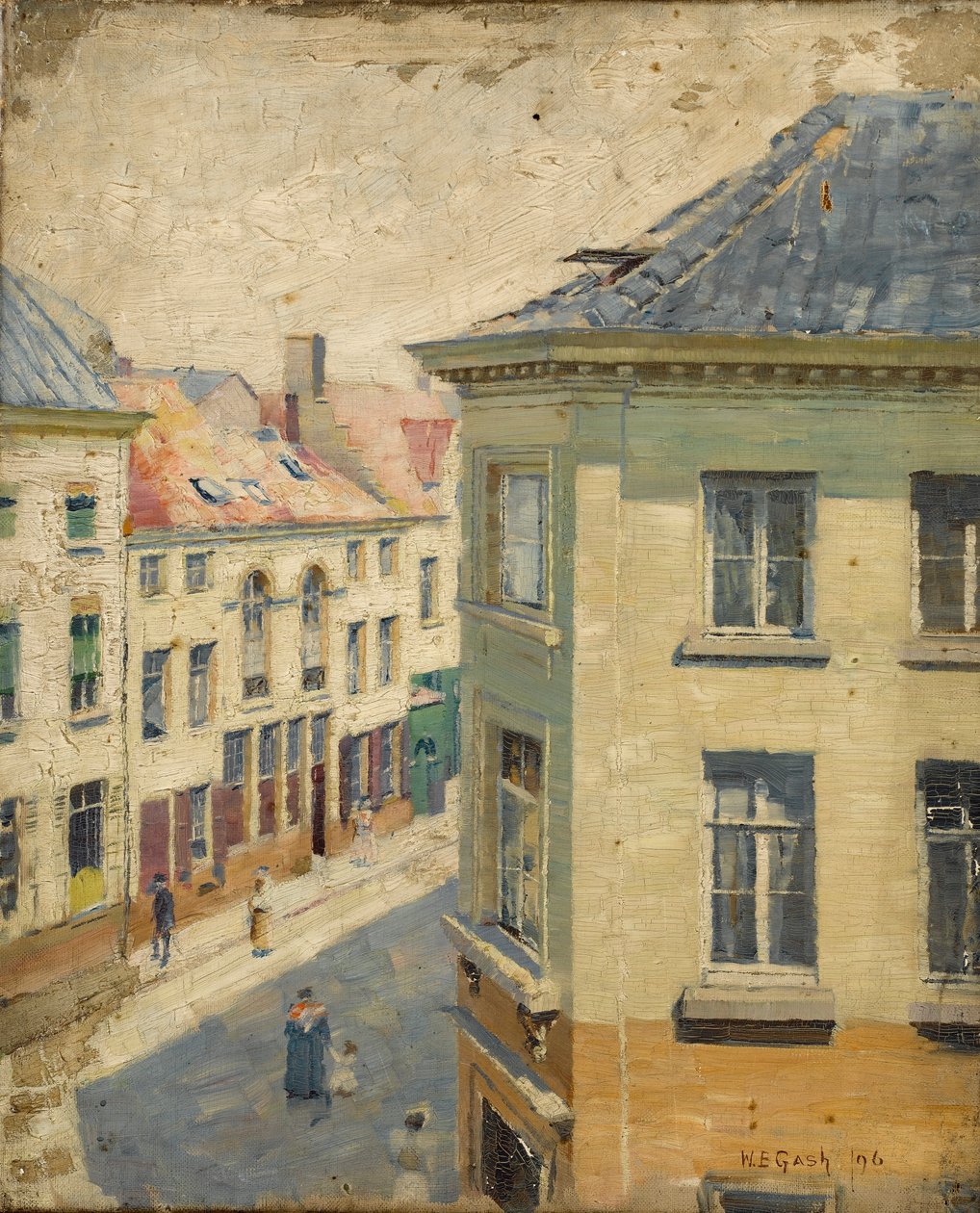 Utsikt från ett högt fönster, Antwerpen av Walter Bonner Gash