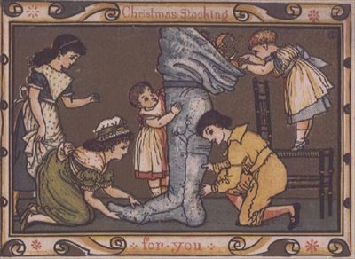 Julkort design av Walter Crane