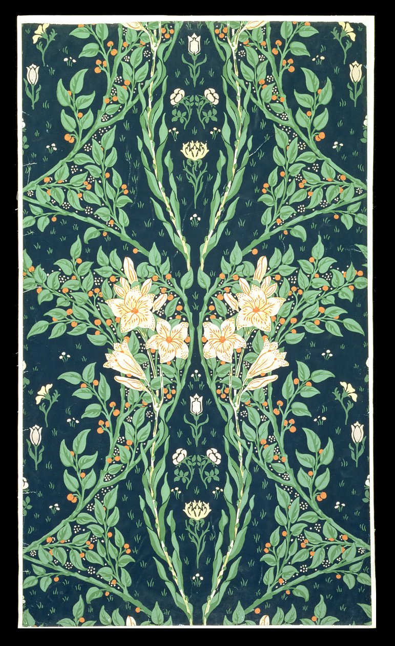 Francesca tapetdesign av Walter Crane