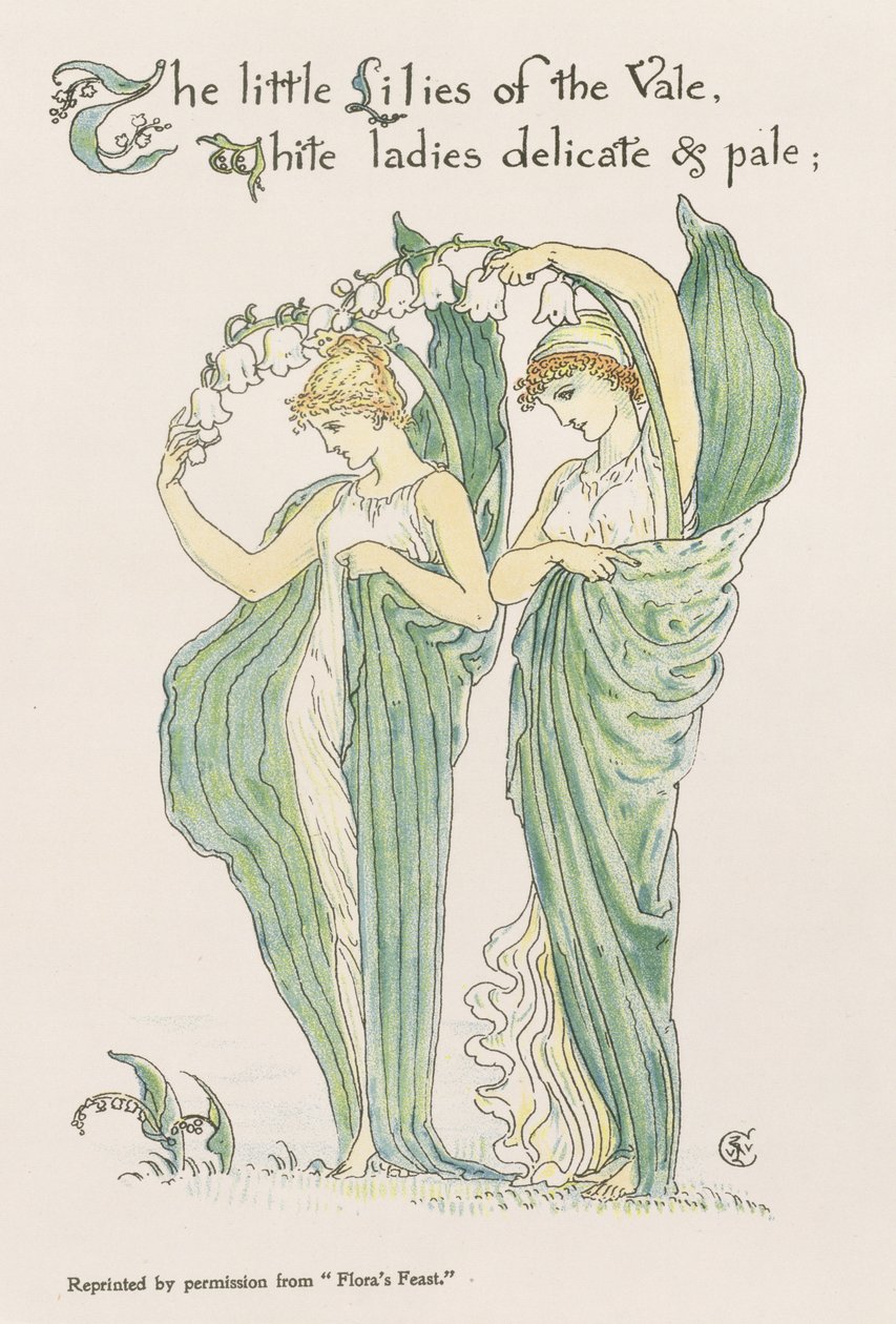 Liljor i dalen, från Floras högtid, 1901 av Walter Crane