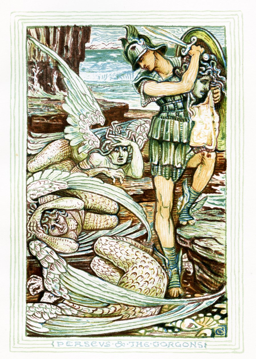Perseus och Gorgonerna av Walter Crane