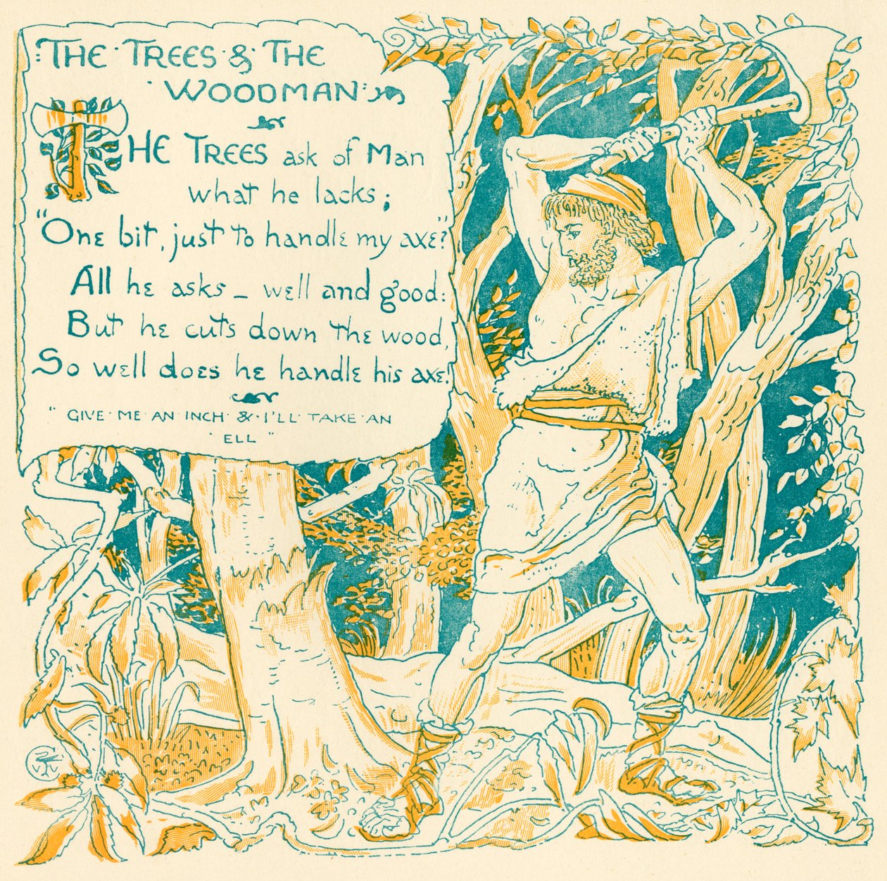 The Trees and the Woodman, illustration från 
