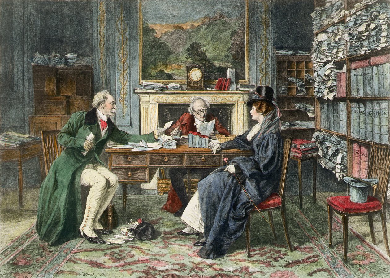 A Breach of Promise, publicerad 1895 (akvatint) av Walter Dendy Sadler