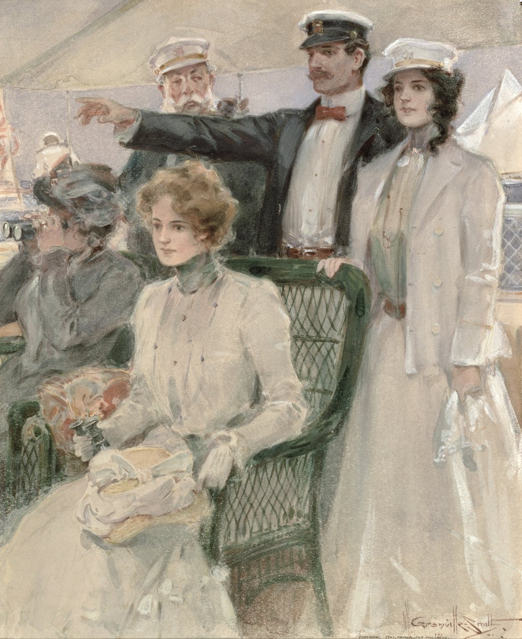 Ombord på skeppet, 1901 (wc på illustrationstavlan) av Walter Granville Smith