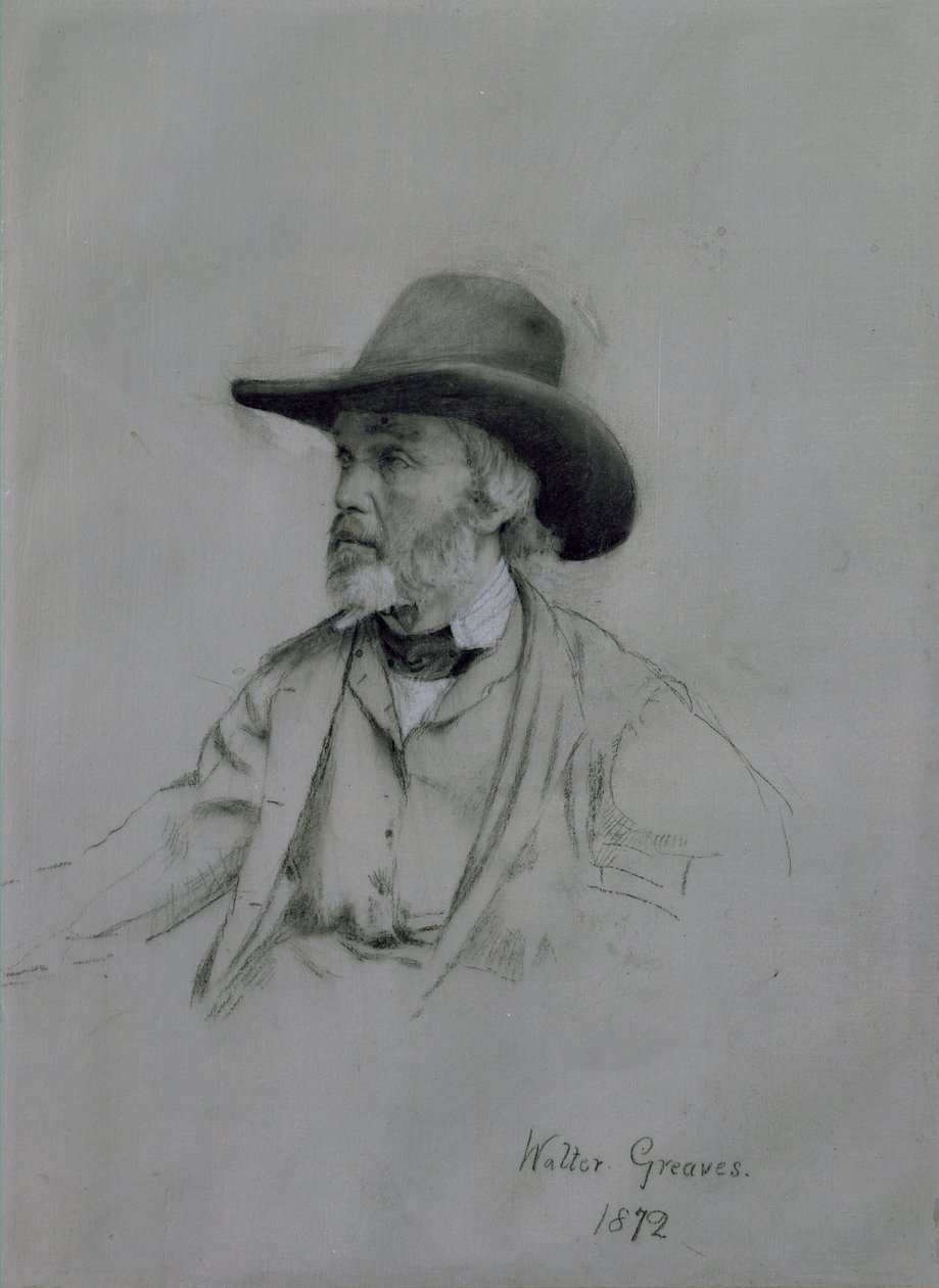 Thomas Carlyle (1795-1881), 1872 (krita) av Walter Greaves
