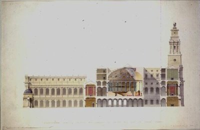 Föreslagen design - House of Lords and Grand Court, 1841 (wc-ritning) av Walter L.B. Granville