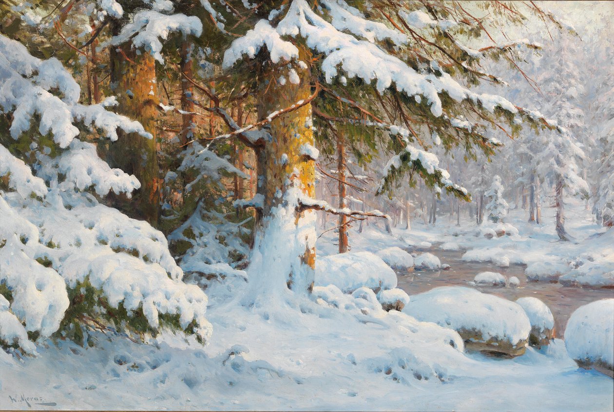 Winter im Wald av Walter Moras