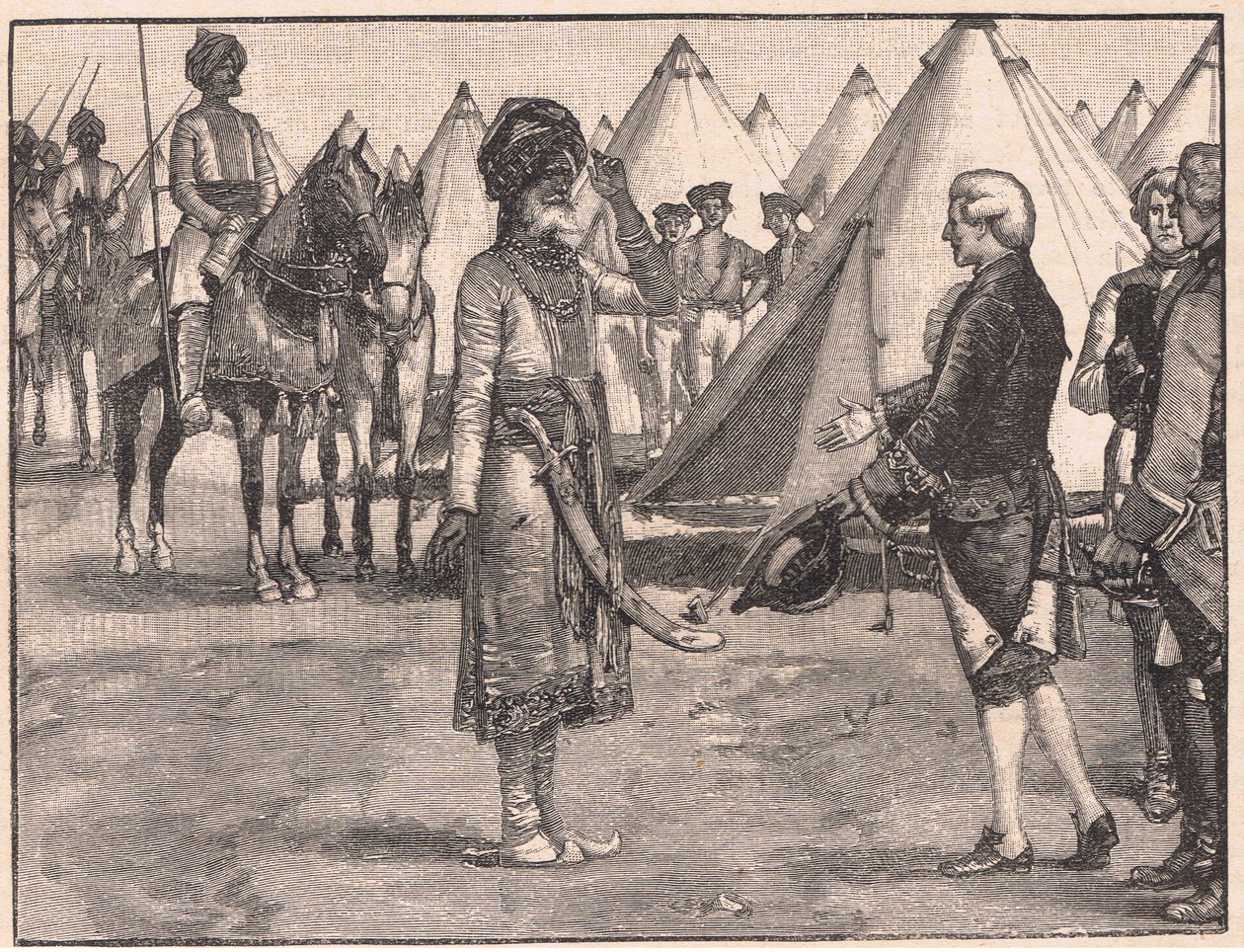 Den store mogulen gick in i det engelska lägret 1765 e.Kr av Walter Paget
