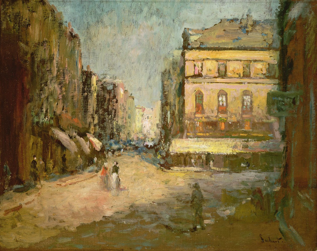 Cafe des Tribunaux (café för domare), Dieppe av Walter Richard Sickert