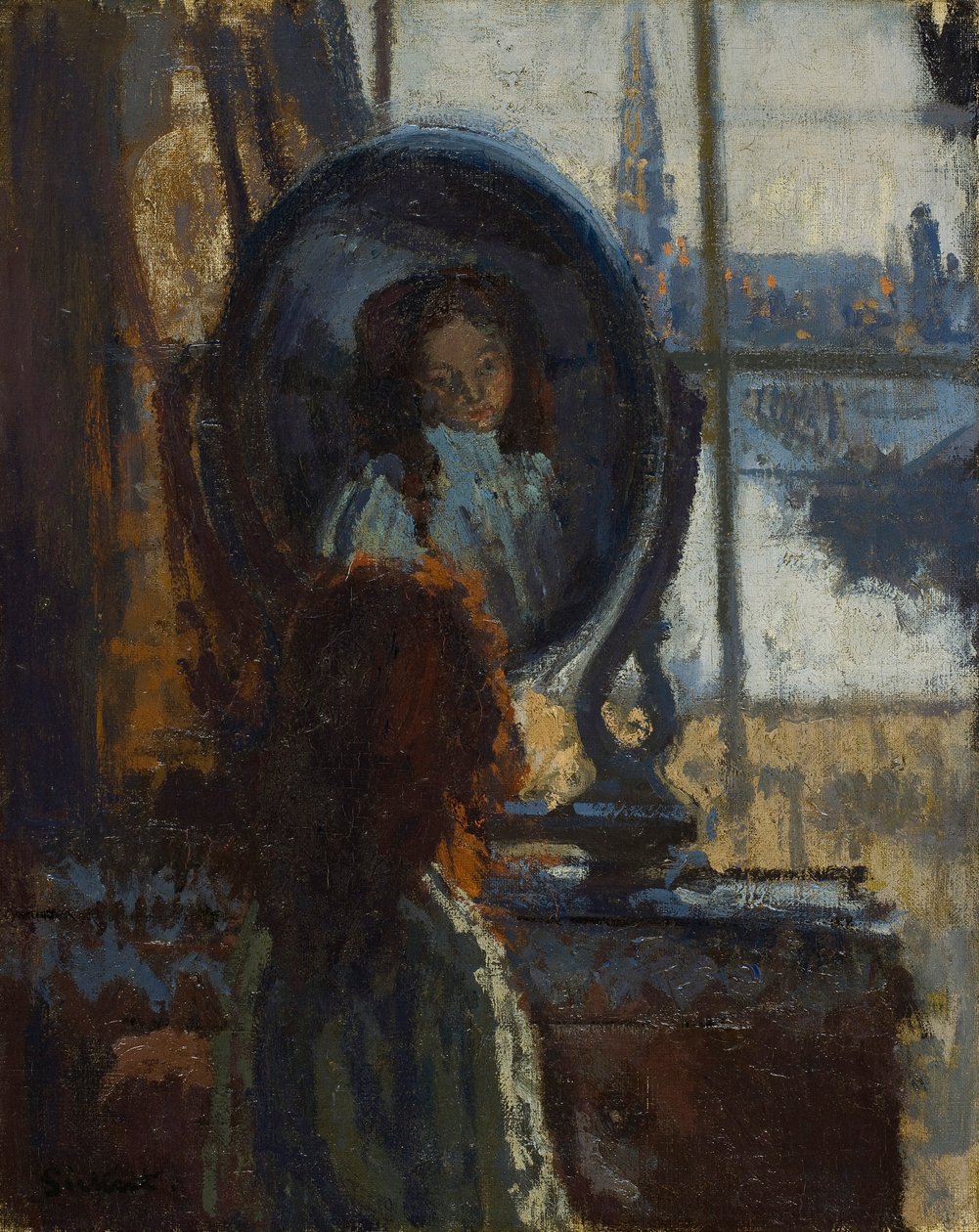 Flicka vid ett glasögon, lilla Rachel, 1907 av Walter Richard Sickert