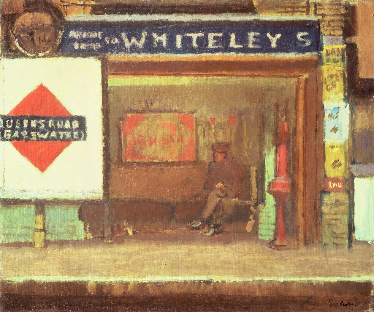 Queens Road Station, Bayswater, ca 1916 av Walter Richard Sickert