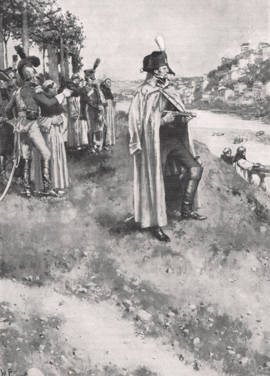 Passagen av Douro, maj 1809, illustration från "British Battles on Land and Sea", utgiven av Cassell, ca 1910. av Walter Stanley Paget