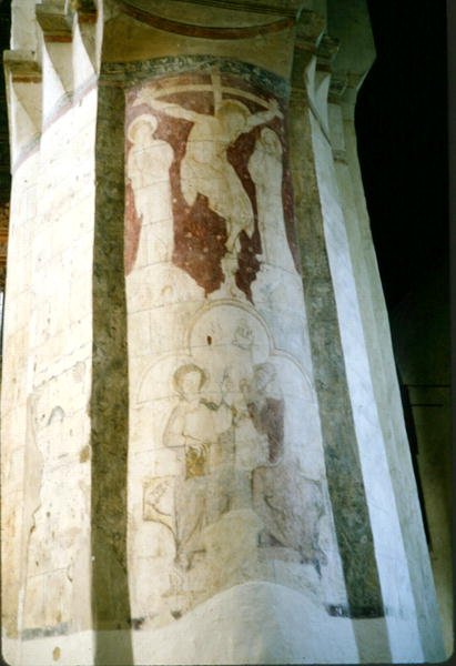 Korsfästelse, från en långhuspir, ca 1220 (väggmålning) av Walter of Colchester Walter of Colchester