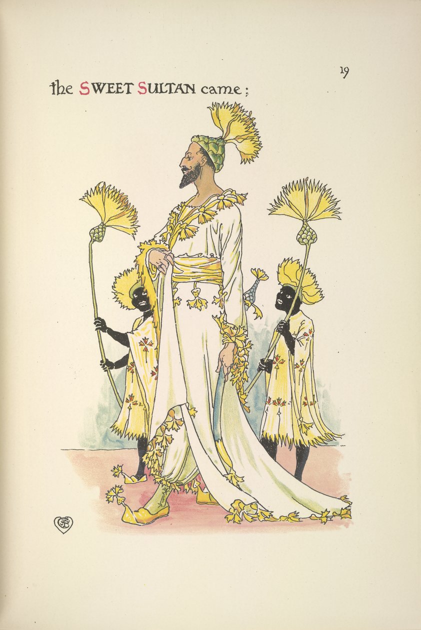 En sultan, en av bröllopsgästerna av Walter Crane