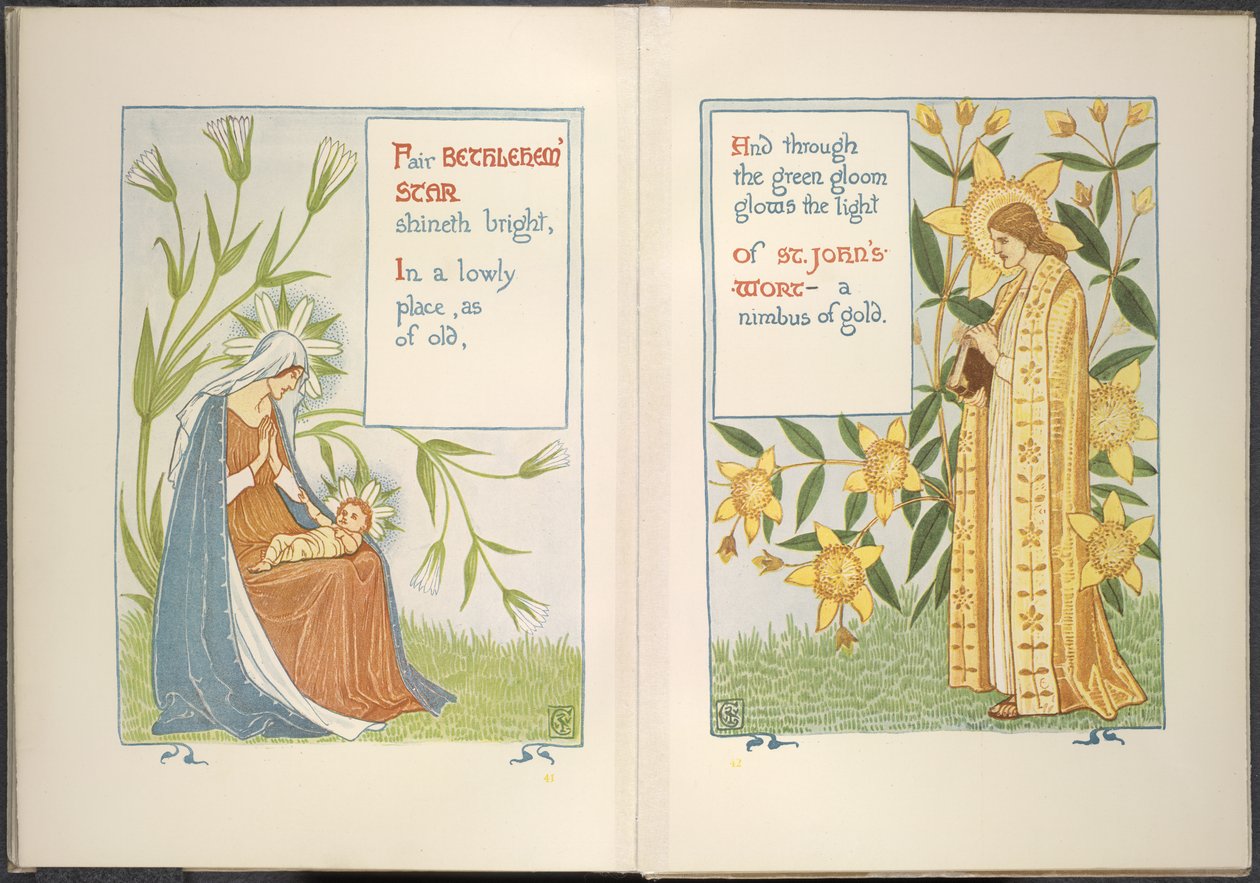 Betlehemsstjärna och johannesört av Walter Crane