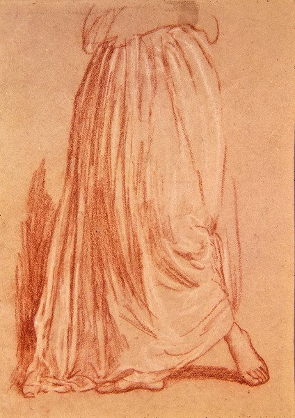 Figurstudier (3 ritningar) (krita på papper) av Walter Crane