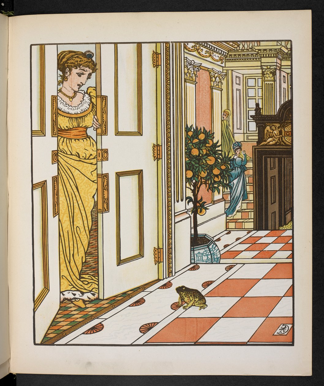 Illustration för grodprinsen. av Walter Crane