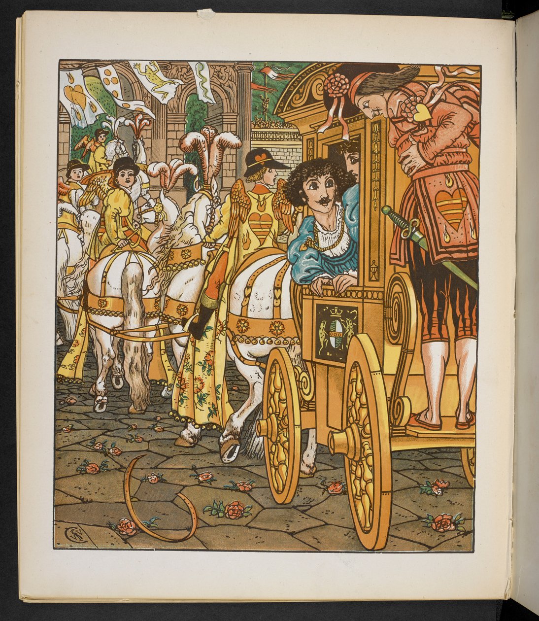 Illustration för grodprinsen. av Walter Crane