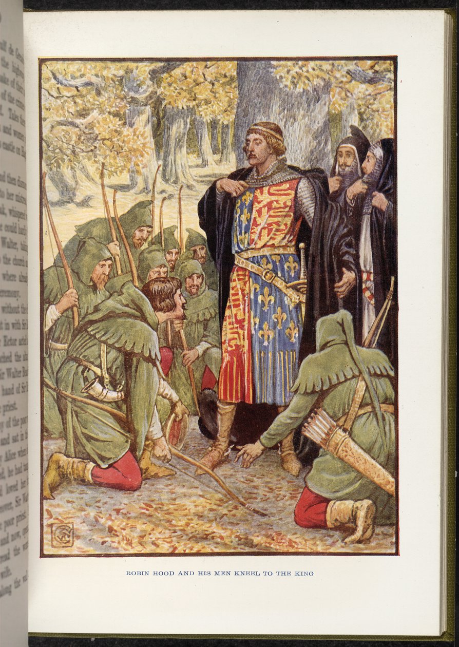 Robin Hood före Richard I av Walter Crane