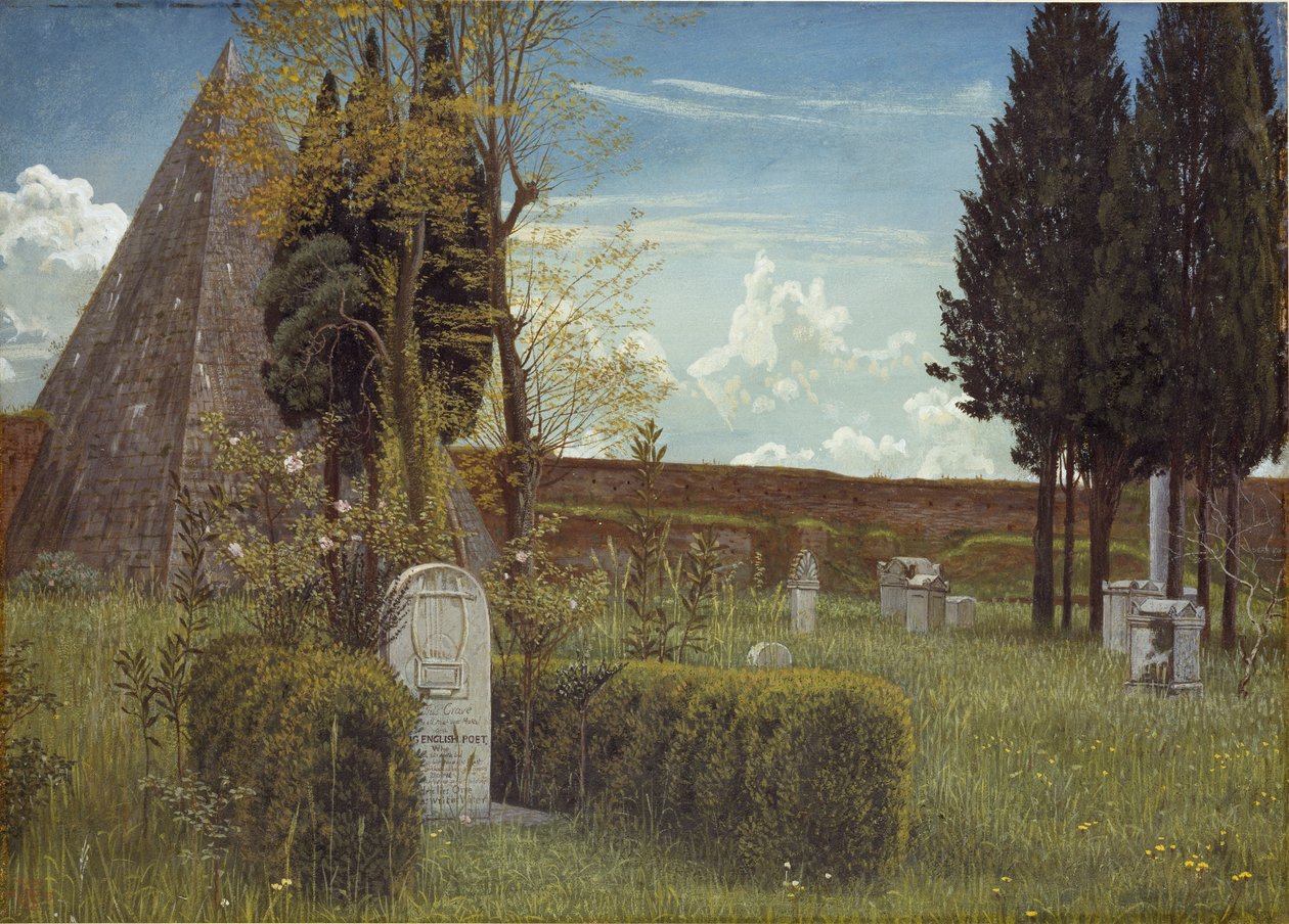 Keats grav, 1873 av Walter Crane