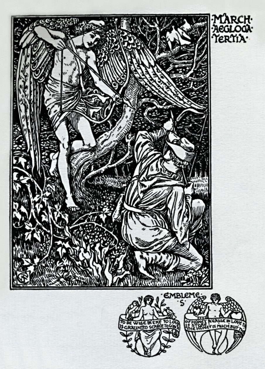 The Shepheards Calendar - mars 1898, 1923 av Walter Crane