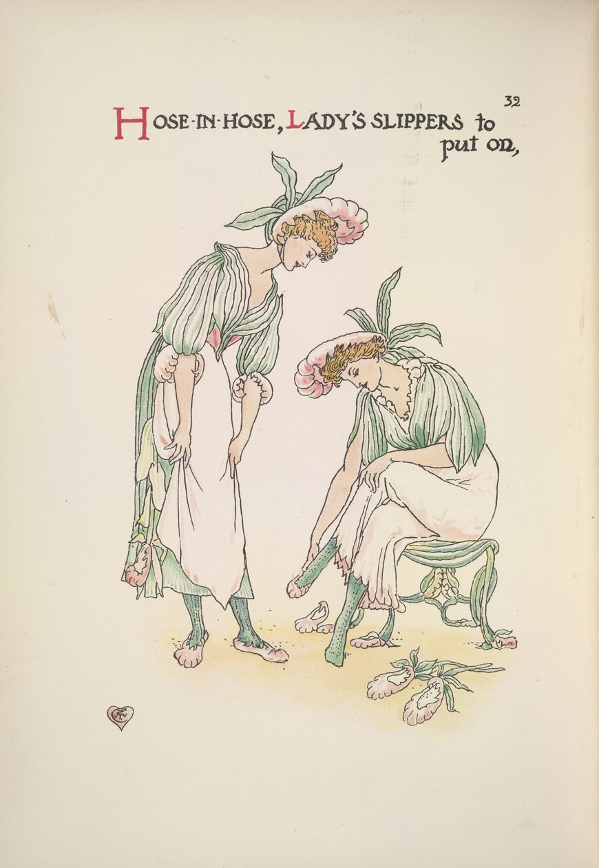 スウェーデンのスリッパを履く 2 人の女性 av Walter Crane
