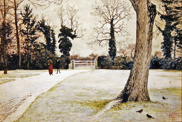 Yew Tree Farm, Brundish Farm, Suffolk av Walter Crane
