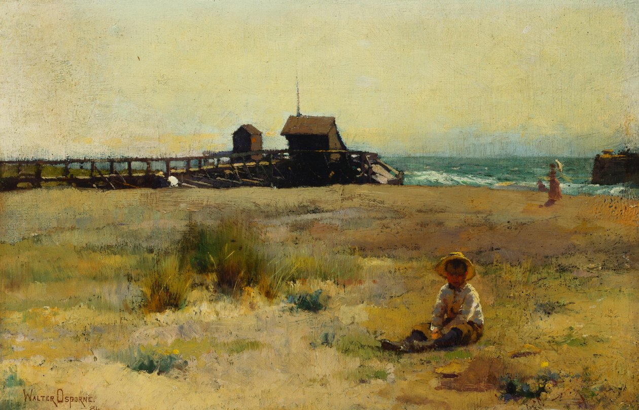 Pojke på stranden, 1884 av Walter Frederick Osborne