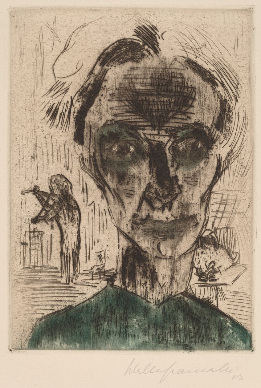 Man in a Room, Självporträtt, 1922-1923. av Walter Gramatte