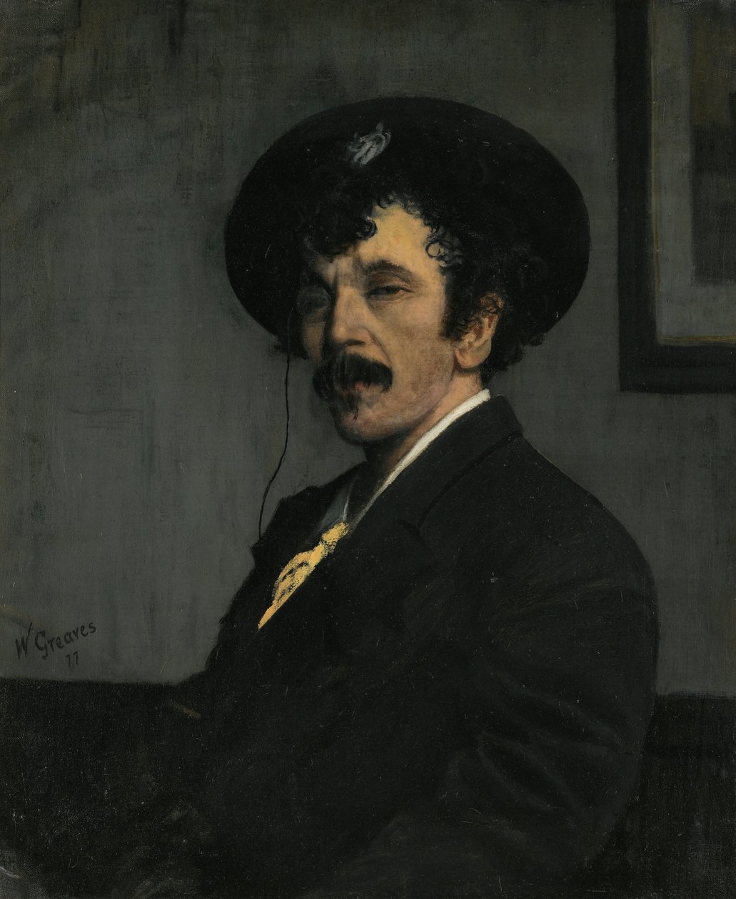 Porträtt av James Abbott McNeill Whistler av Walter Greaves