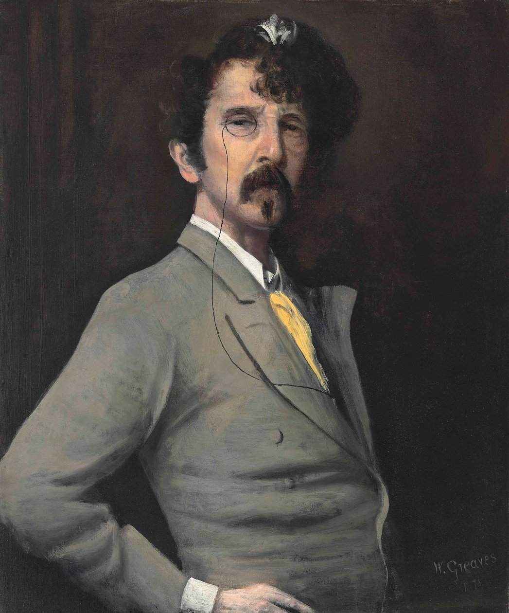 Porträtt av James McNeill Whistler av Walter Greaves