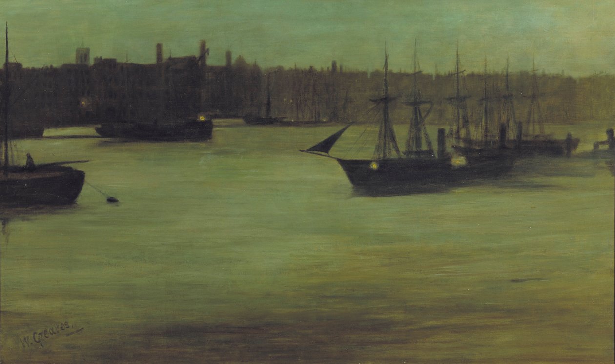 "The Pool of London", c1866-1899 av Walter Greaves