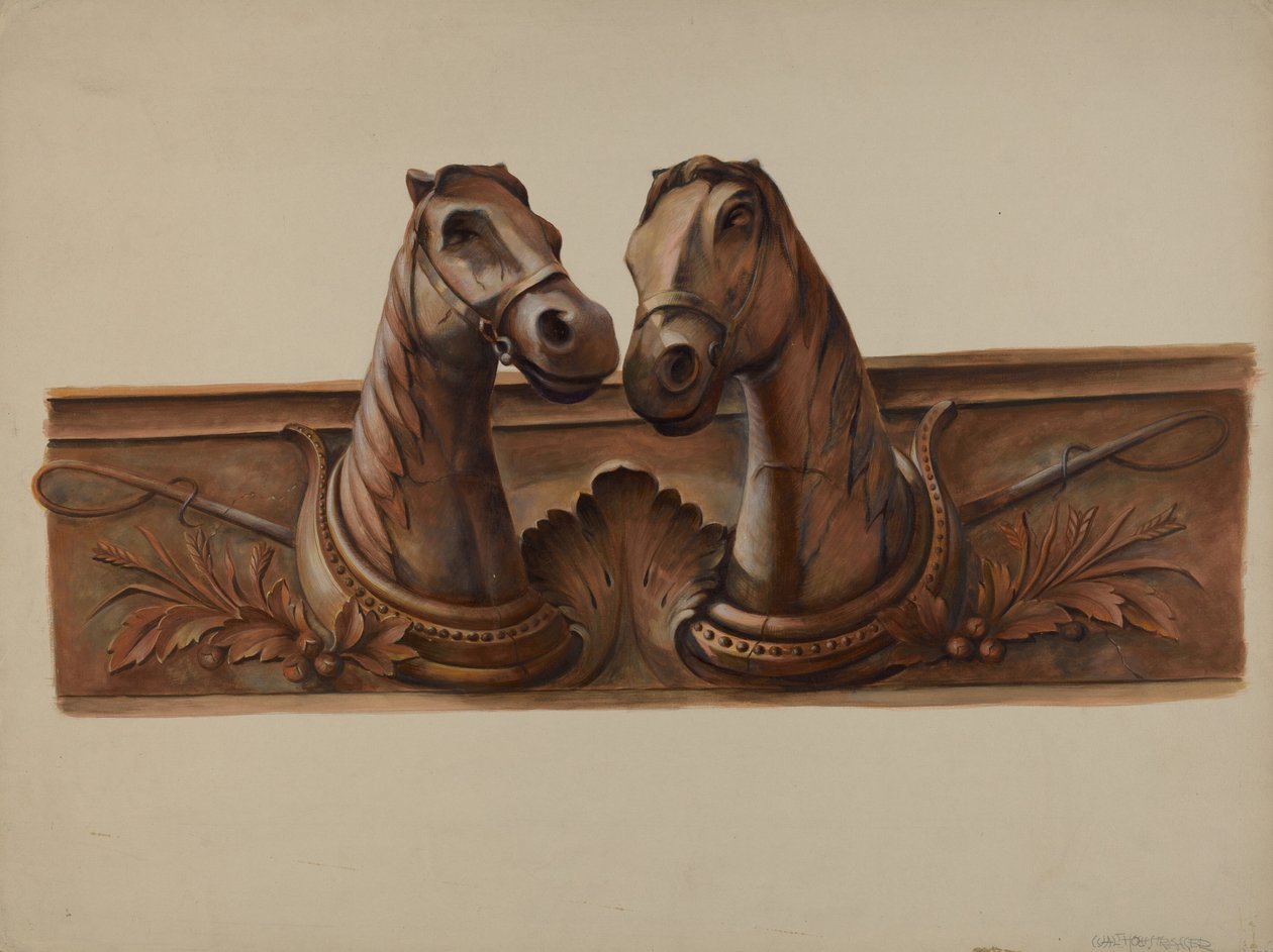 Ladugårdsdekoration, ca. 1938. av Walter Hochstrasser