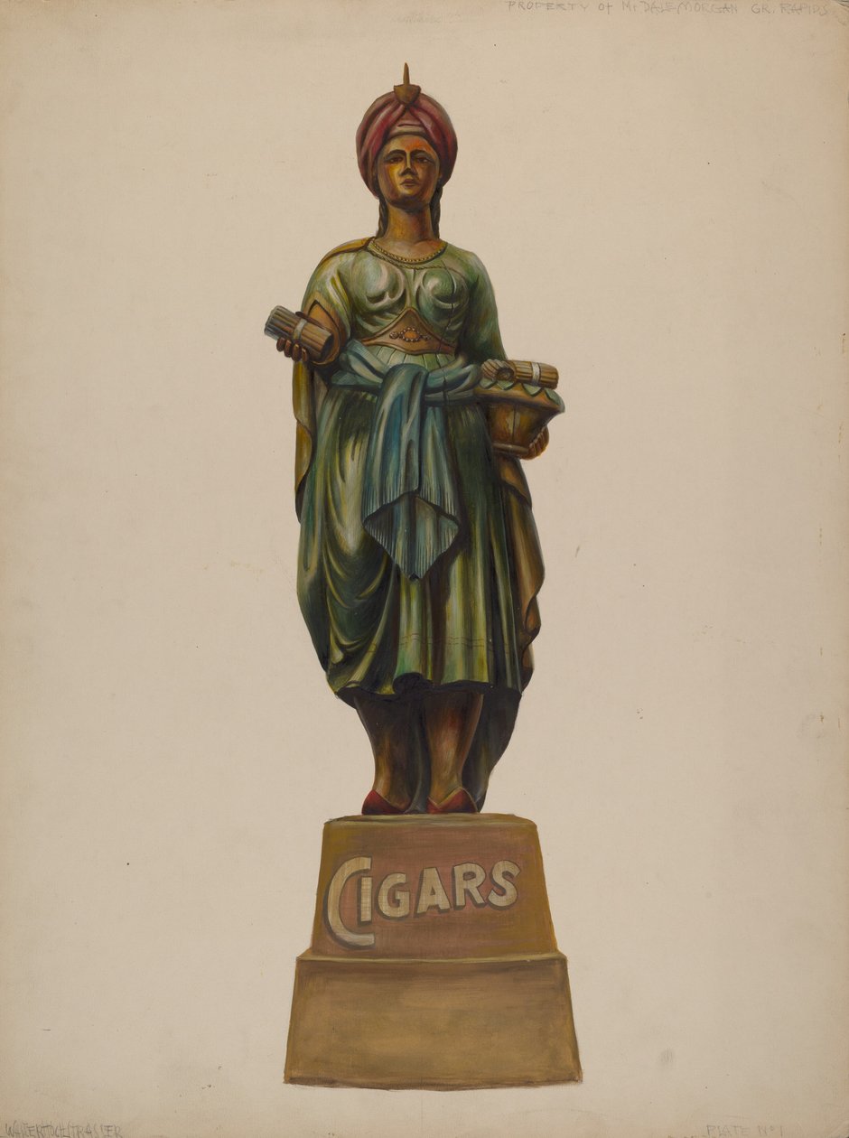 Cigarrbutiksfigur, c. 1937. av Walter Hochstrasser