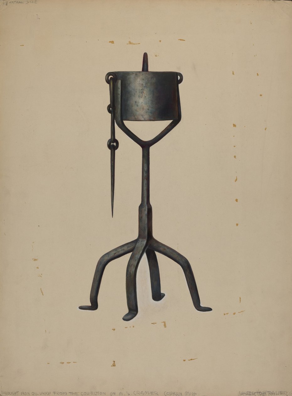Oljelampa, ca. 1938. av Walter Hochstrasser