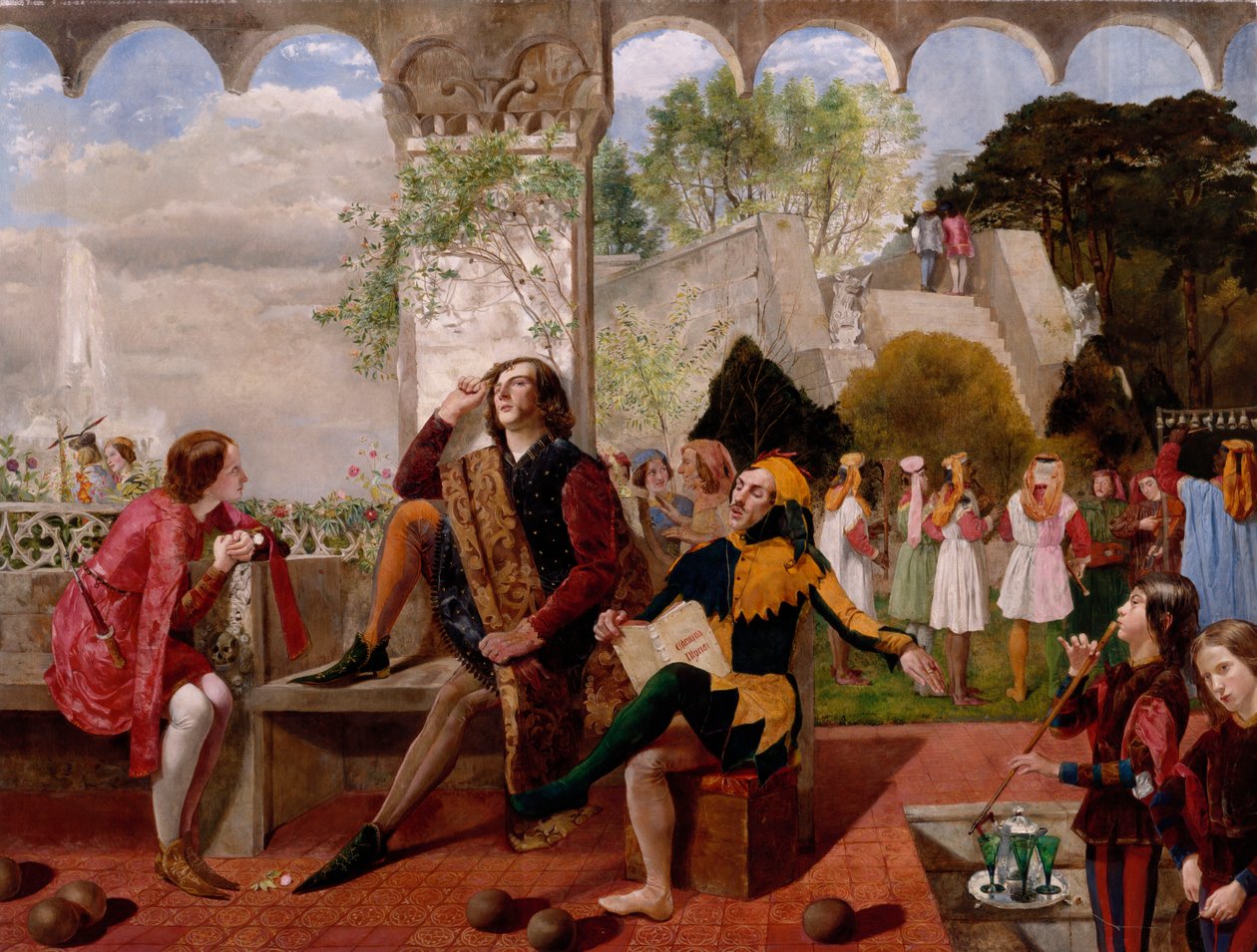 Tolfte natten, akt II, scen IV av Walter Howell Deverell