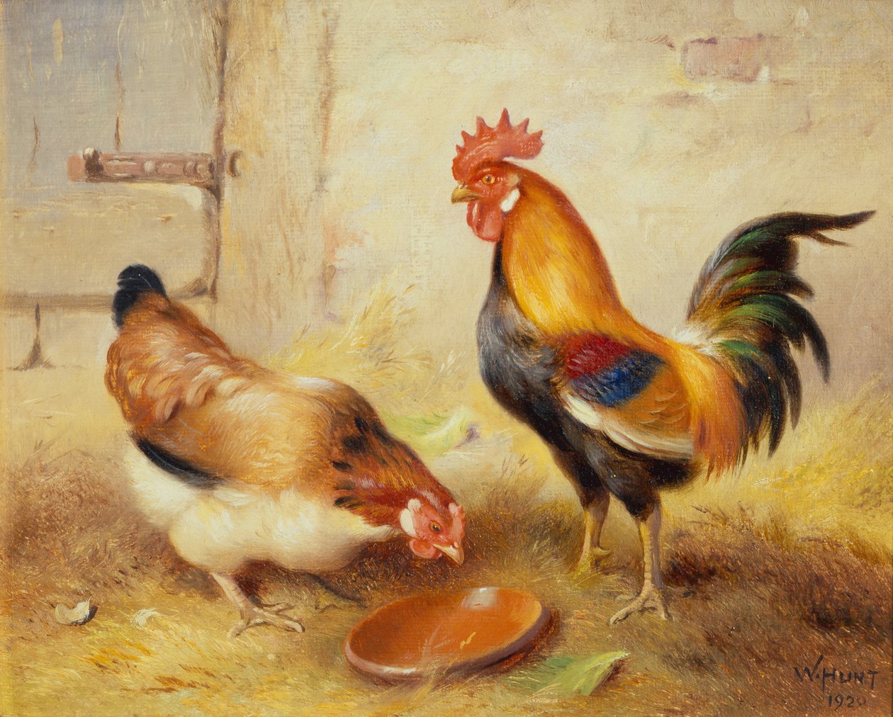 Utfodring av kycklingar av Walter Hunt