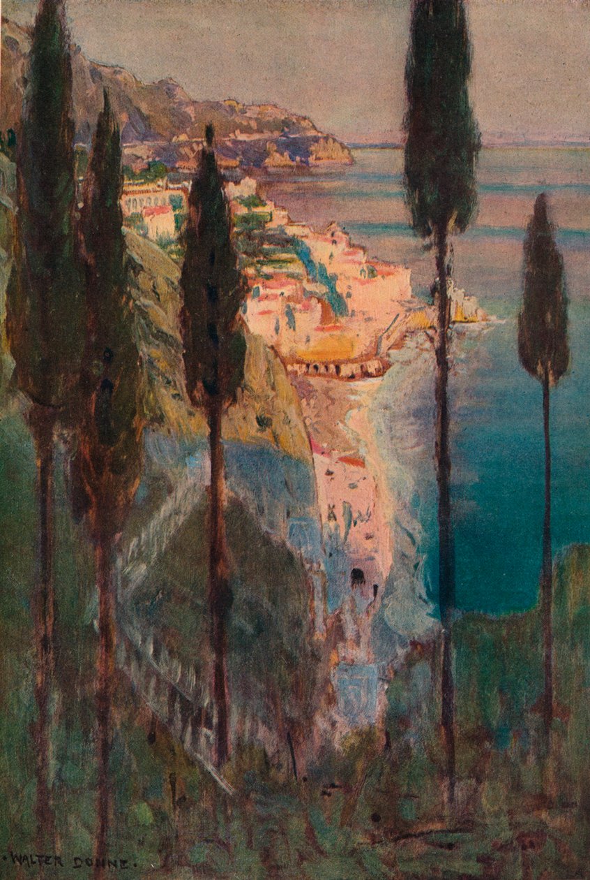 Evening Shadows, Amalfi, c1887-1906, 1906-7 av Walter J Donne