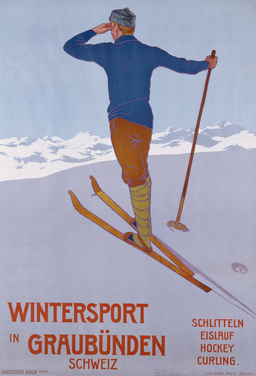 Vintersport i Graubunden, 1906 av Walter Koch