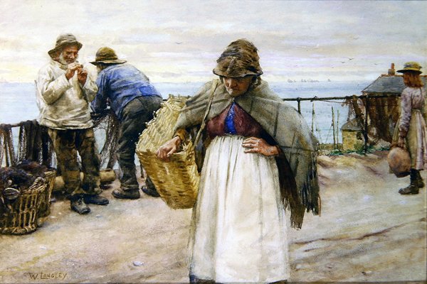 Newlyn High Street av Walter Langley