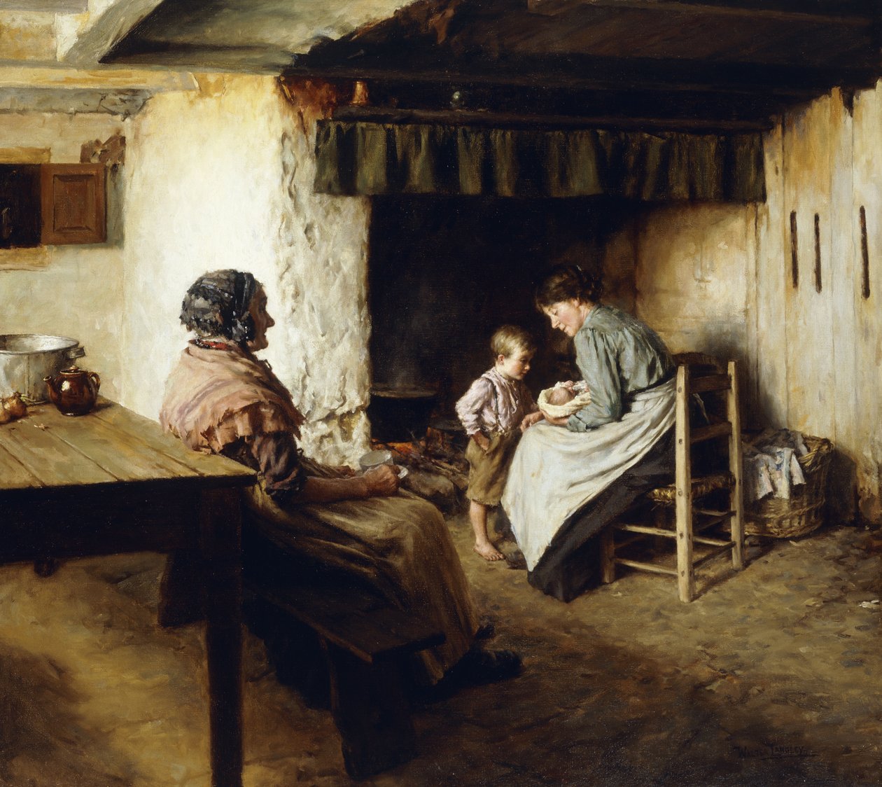 Den nya ankomsten, av Walter Langley