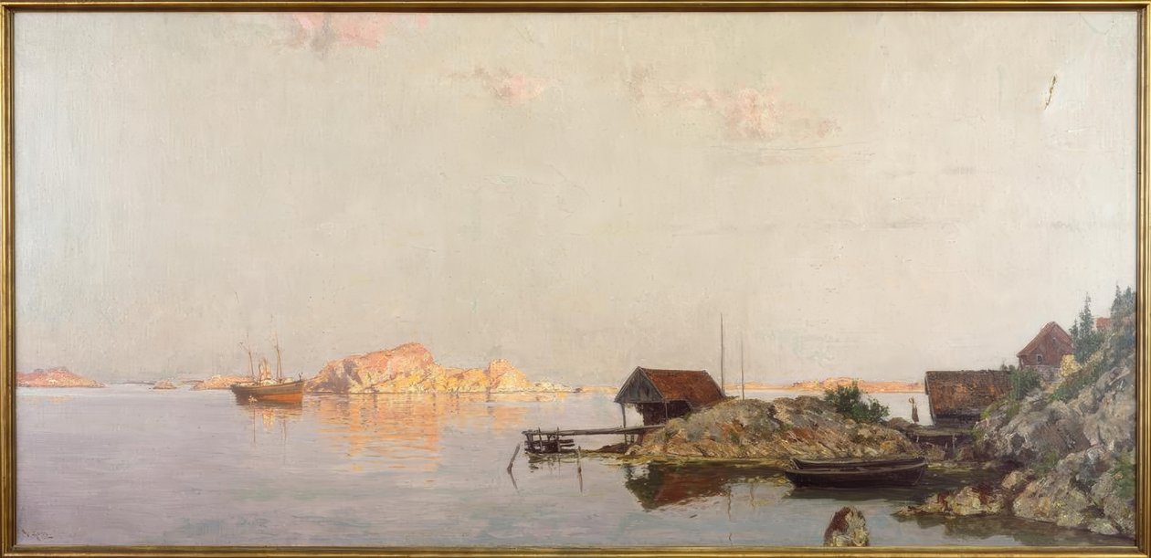 Skandinaviskt kustlandskap av Walter Moras