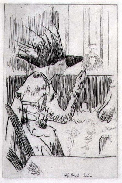 Cafe Royal i London (gravyr) av Walter Richard Sickert